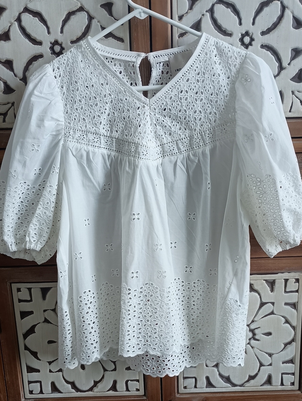 Industry White Eyelet Top NWOT